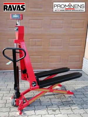 RAVAS Ergo-scissor-lift-3200 ollós kézi mérleges raklapemelő békamérleg megnövelt emelő magassággal