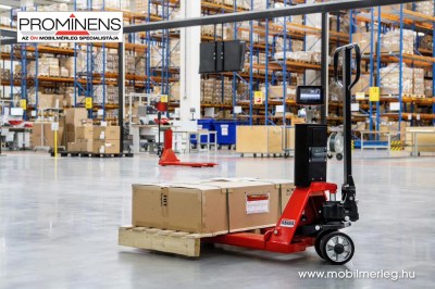 RAVAS 5200-F Li mérleges béka, raklapemelő mérleg, kézi hidraulikus raklapszállító mérleg, Ravas WeightsApp applikációval