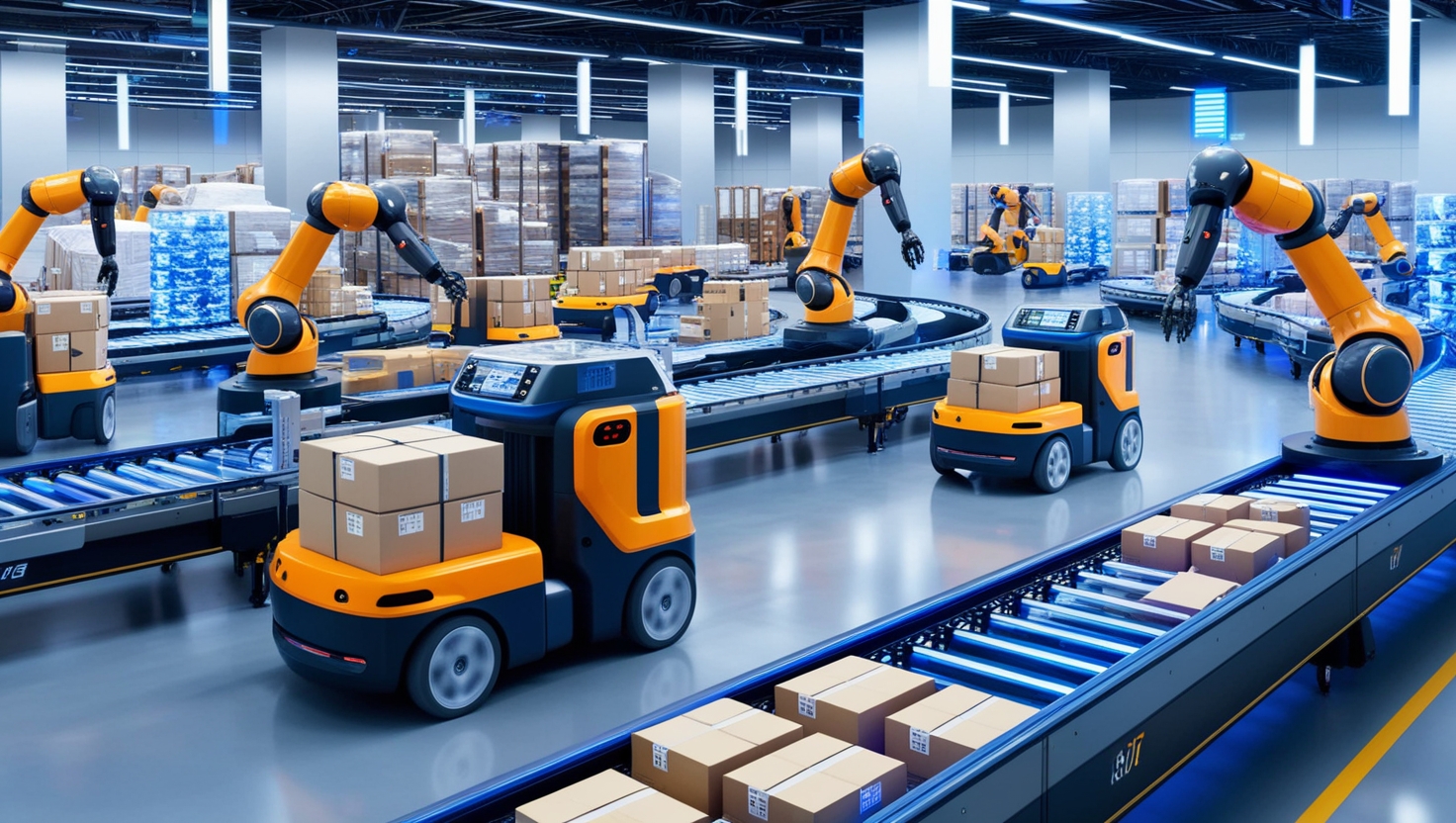 Leonardo Phoenix 09 A futuristic warehouse filled with advance 3